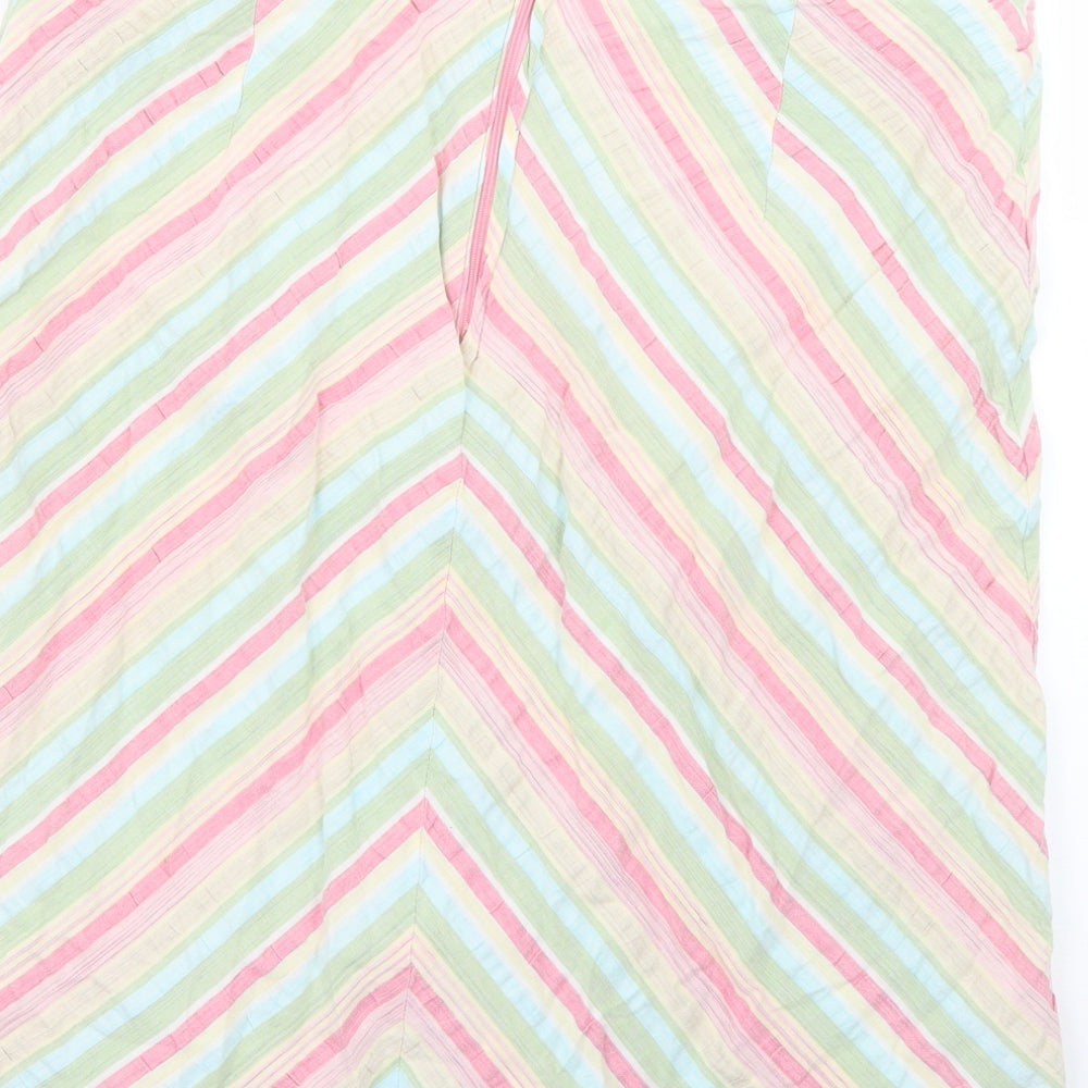 chilli peppers Womens Multicoloured Striped Mini Skirt Size 14