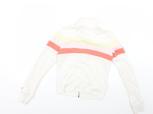 Hollister Womens Multicoloured Striped  Full Zip Jumper Size S