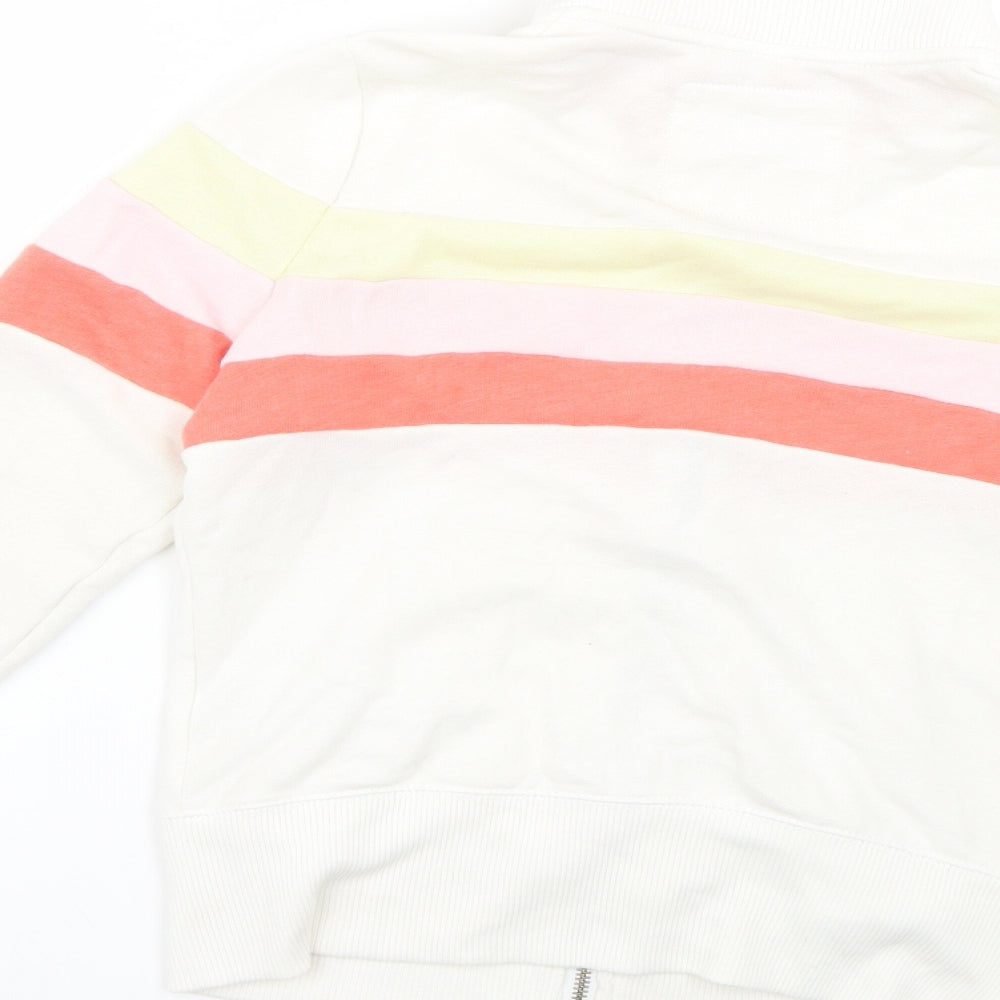 Hollister Womens Multicoloured Striped  Full Zip Jumper Size S