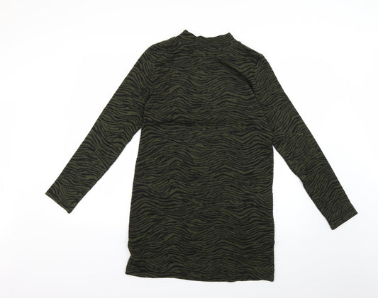 Marks and Spencer Womens Green Animal Print Bodycon Size 8