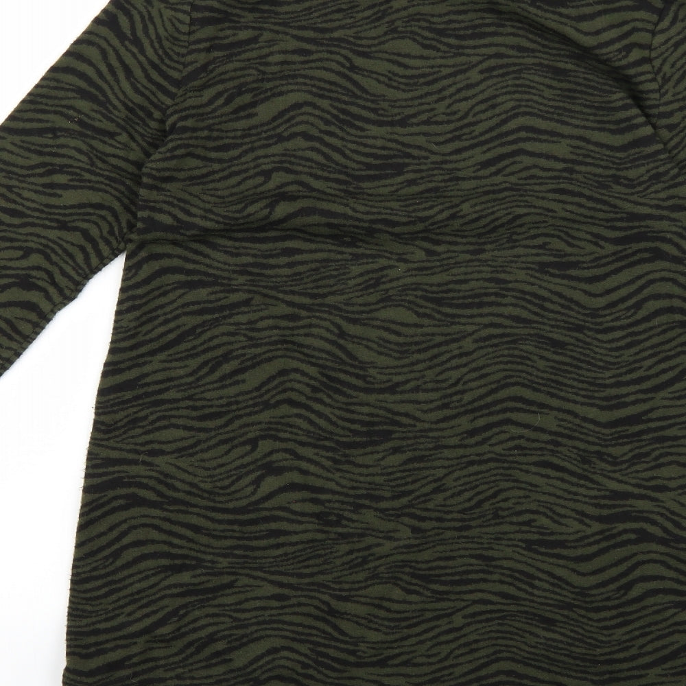 Marks and Spencer Womens Green Animal Print Bodycon Size 8