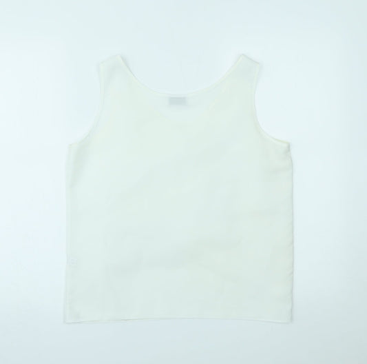 Orantez Womens White Basic Tank Size 12