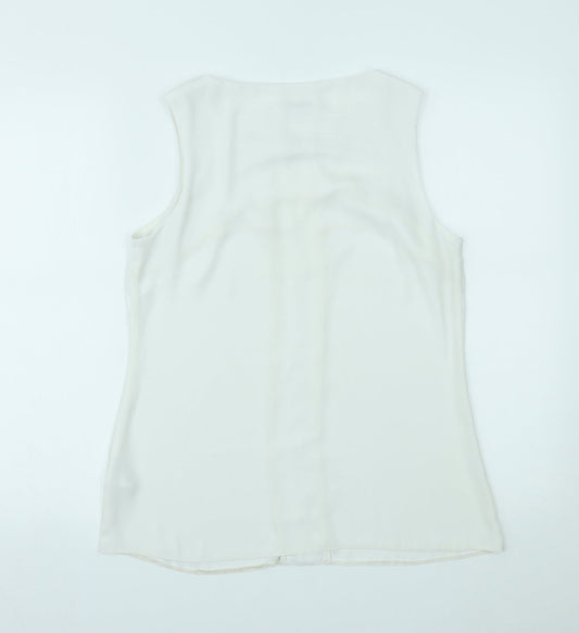 Paraphrase Womens White Basic Tank Size 10