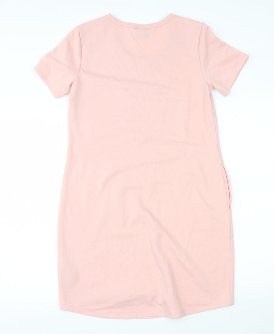 32 cool Womens Pink T-Shirt Dress Size S