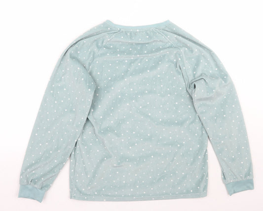Love to lounge Womens Green Polka Dot Top Pyjama Top Size 6 - Do not disturb