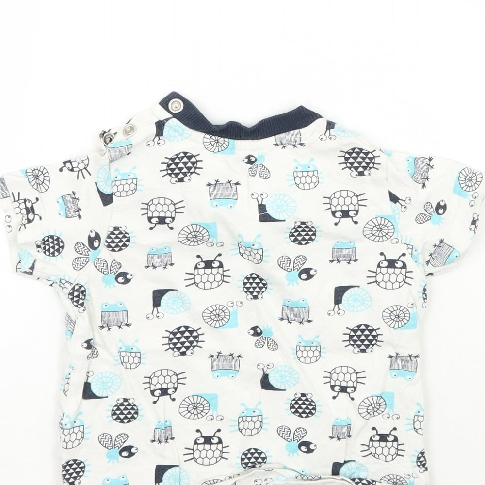 Nutmeg Boys White Geometric Basic T-Shirt Size 9-12 Months