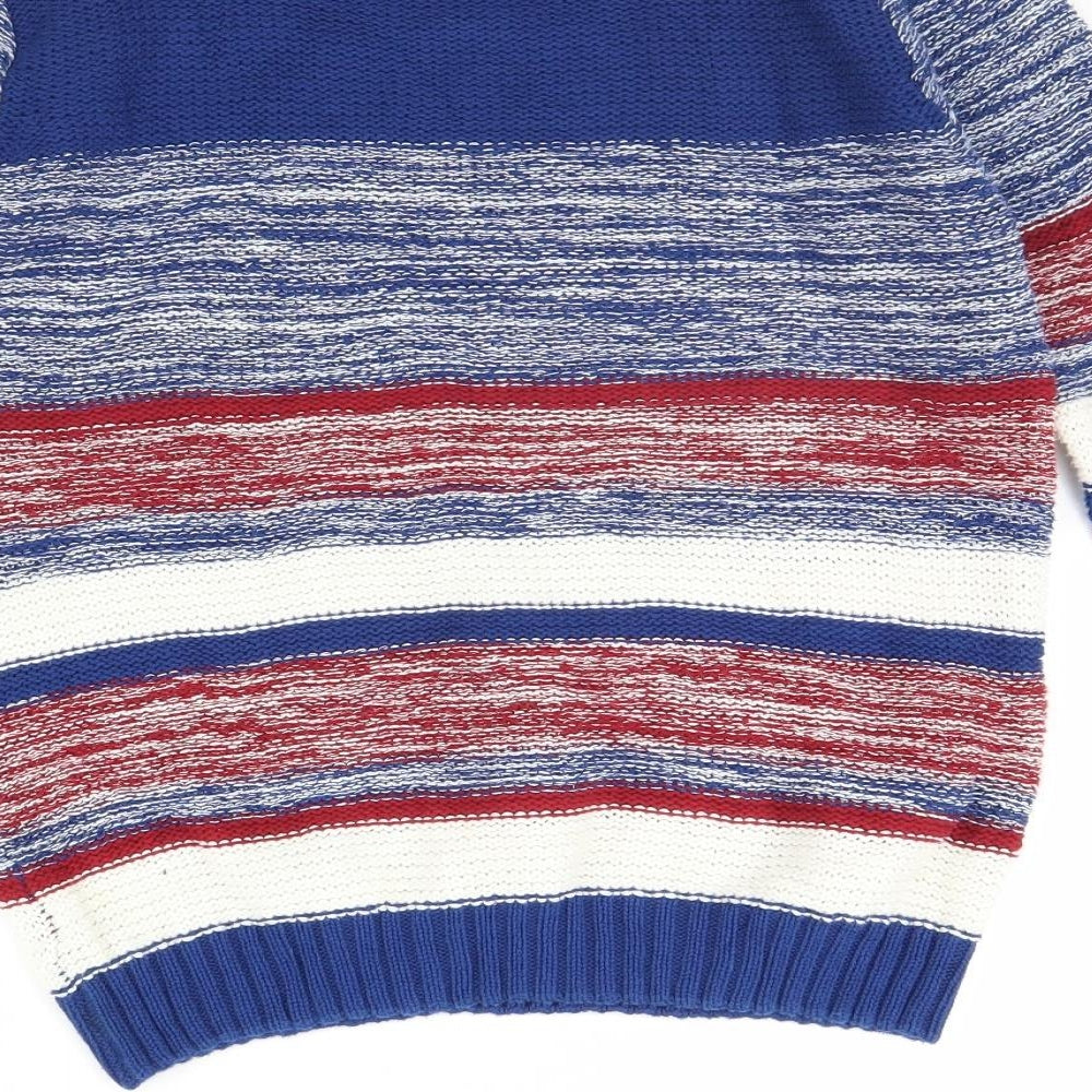 FOREVER 21 Womens Blue Striped Pullover Jumper Size S