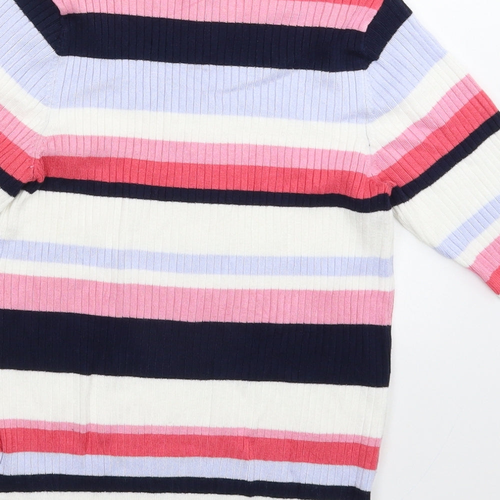 Marks and Spencer Womens Multicoloured Striped Knit Pullover Jumper Size 10