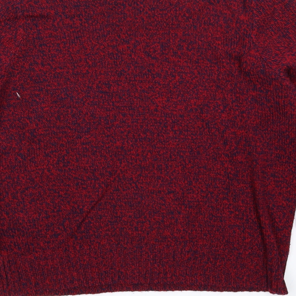 Divided Womens Red Knit Pullover Jumper Size S