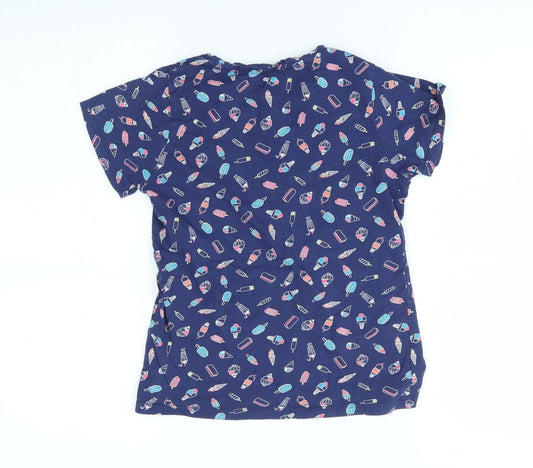 hulabaloo Girls Blue Pyjama Top Size 9-10 Years - ice cream