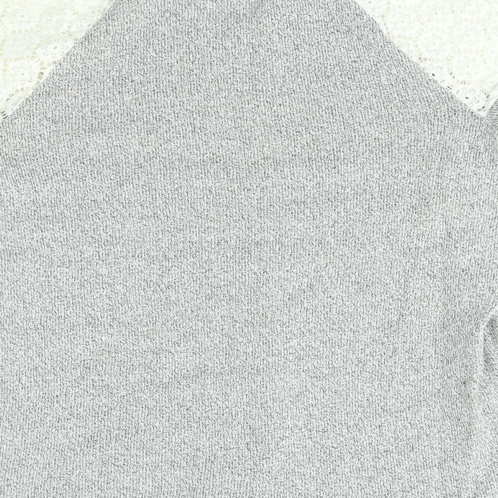 TU Womens Grey Pullover Jumper Size 14 - lace