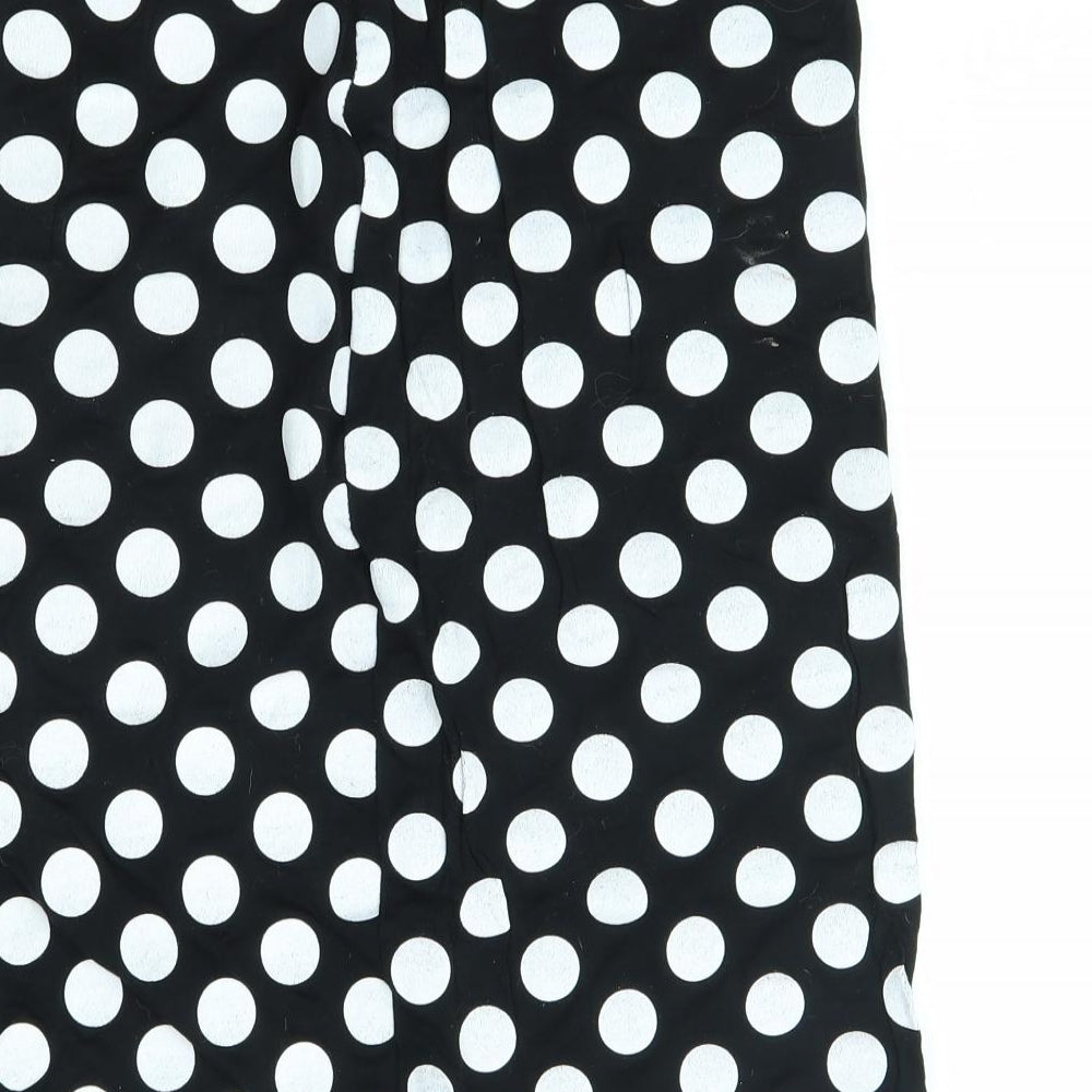 Preworn Womens Black Polka Dot Straight & Pencil Skirt Size XL
