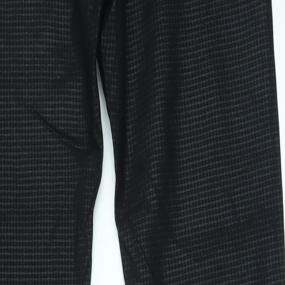 LD Style Womens Black Trousers Size 12 L28 in