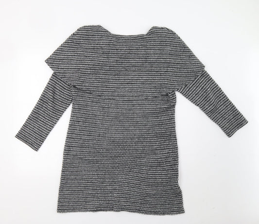 Preworn Womens Grey Check Jumper Dress Size M