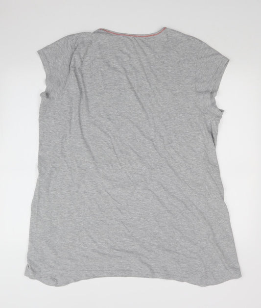 Preworn Womens Grey Solid Top Nightshirt