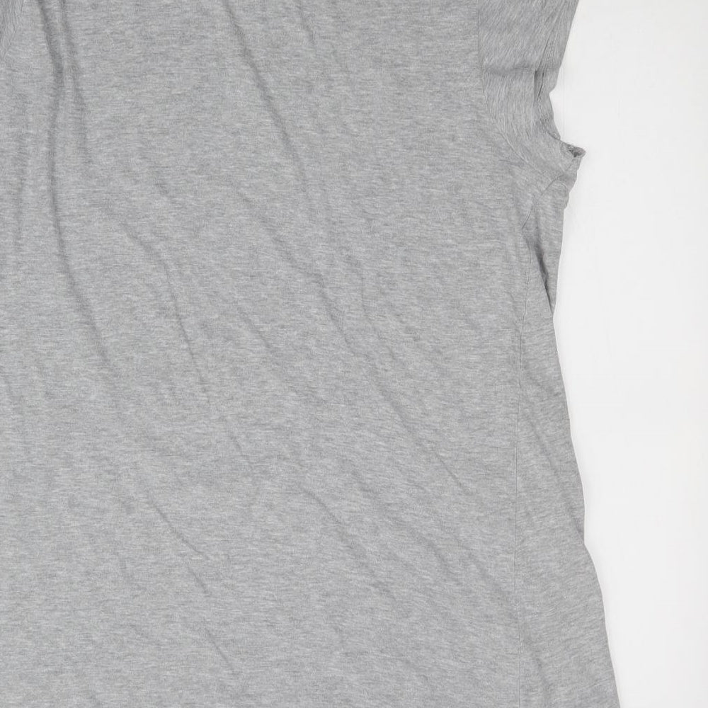 Preworn Womens Grey Solid Top Nightshirt