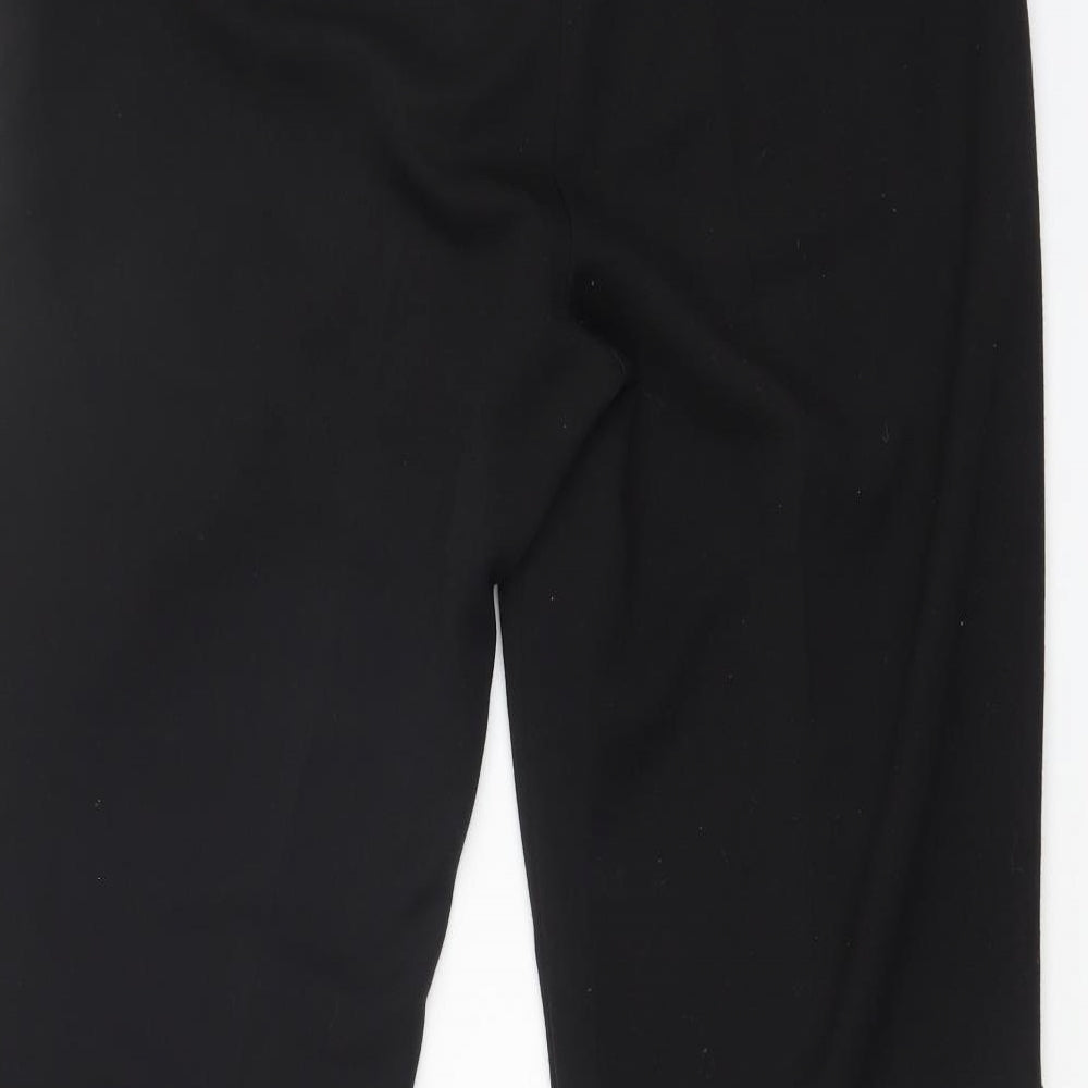 Classics Womens Black Jersey Cropped Trousers Size 12 L31 in