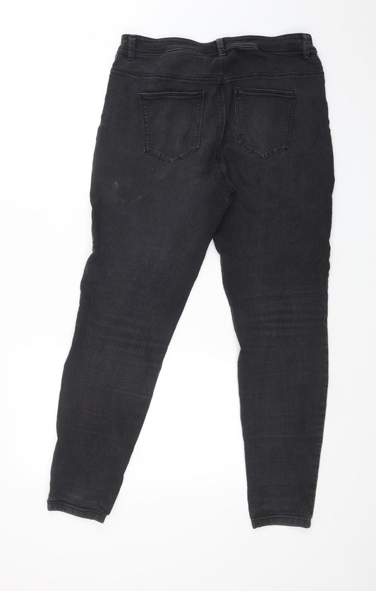 DENIM CO Womens Black Skinny Jeans Size 16 L28 in