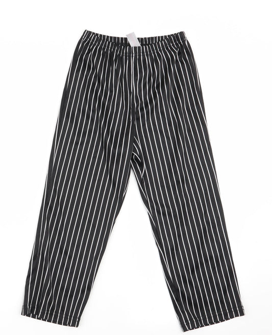 TU Girls Black Striped Pyjama Pants Size 5-6 Years