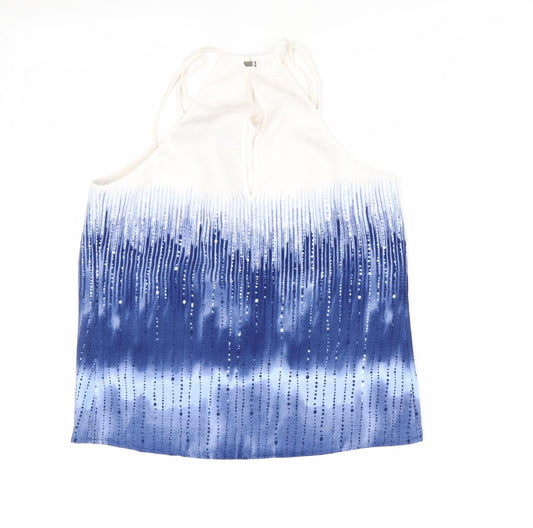 H&M Womens Blue Basic Blouse Size 8