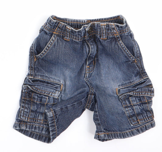 Gymboree Boys Blue Cargo Jeans Size 12-18 Months