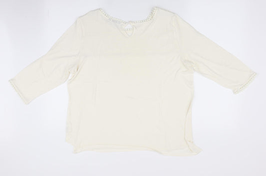 Preworn Womens Ivory Tunic Blouse