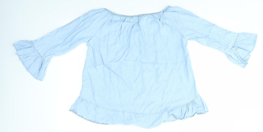 Quiz Womens Blue Basic Blouse Size M