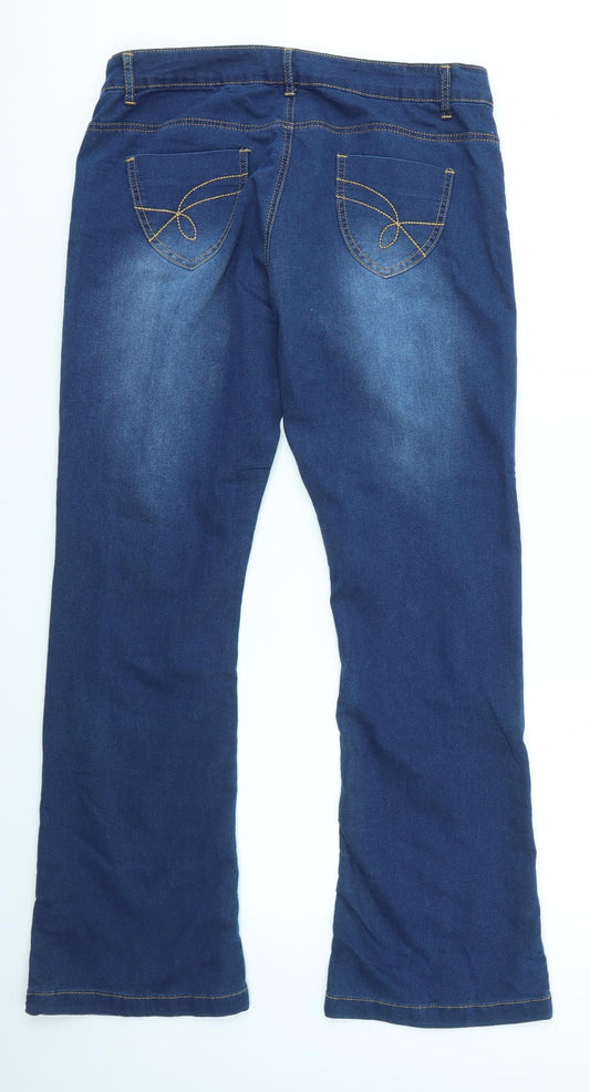 Grabal Alok Womens Blue Bootcut Jeans Size 14 L30 in