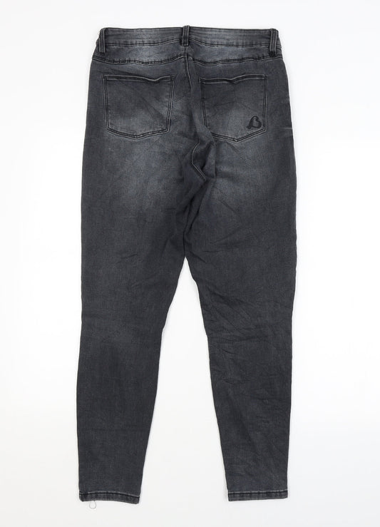 Preworn Womens Grey Skinny Jeans Size 12 L27 in