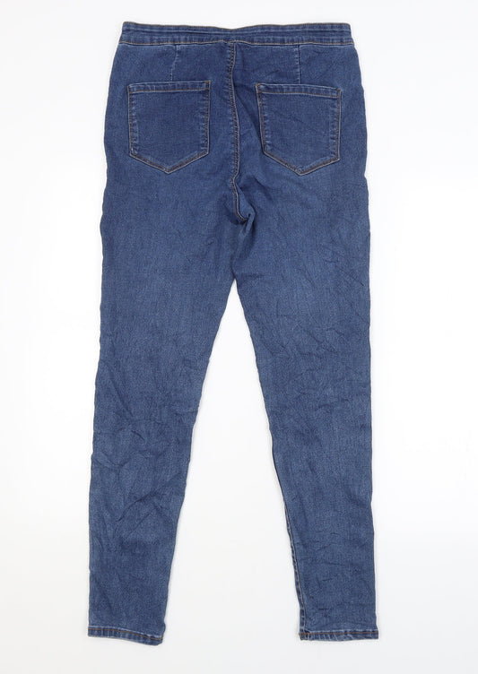 SINSAY Womens Blue Skinny Jeans Size 14 L28 in