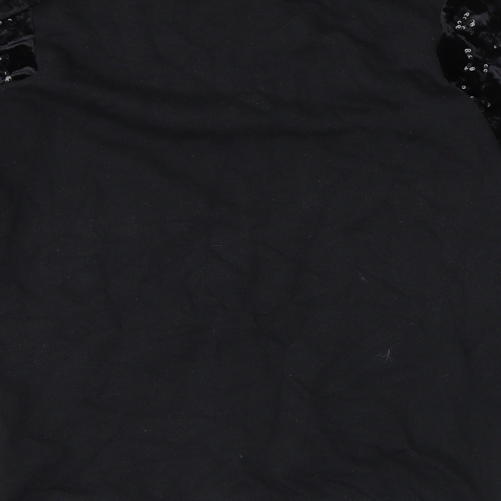 M&S Girls Black Pullover Jumper Size 11-12 Years