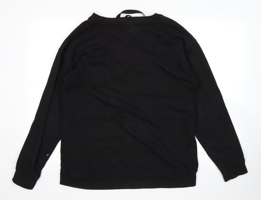 Preworn Womens Black Pullover Sweatshirt Size M
