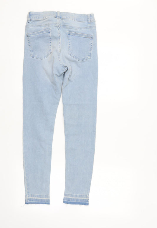 Denim CO Womens Blue Denim Straight Jeans Size 10 L27 in - Elastic Waist