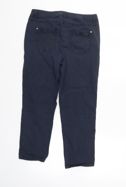 Canda Womens Blue Denim Cropped Jeans Size 10 L23 in