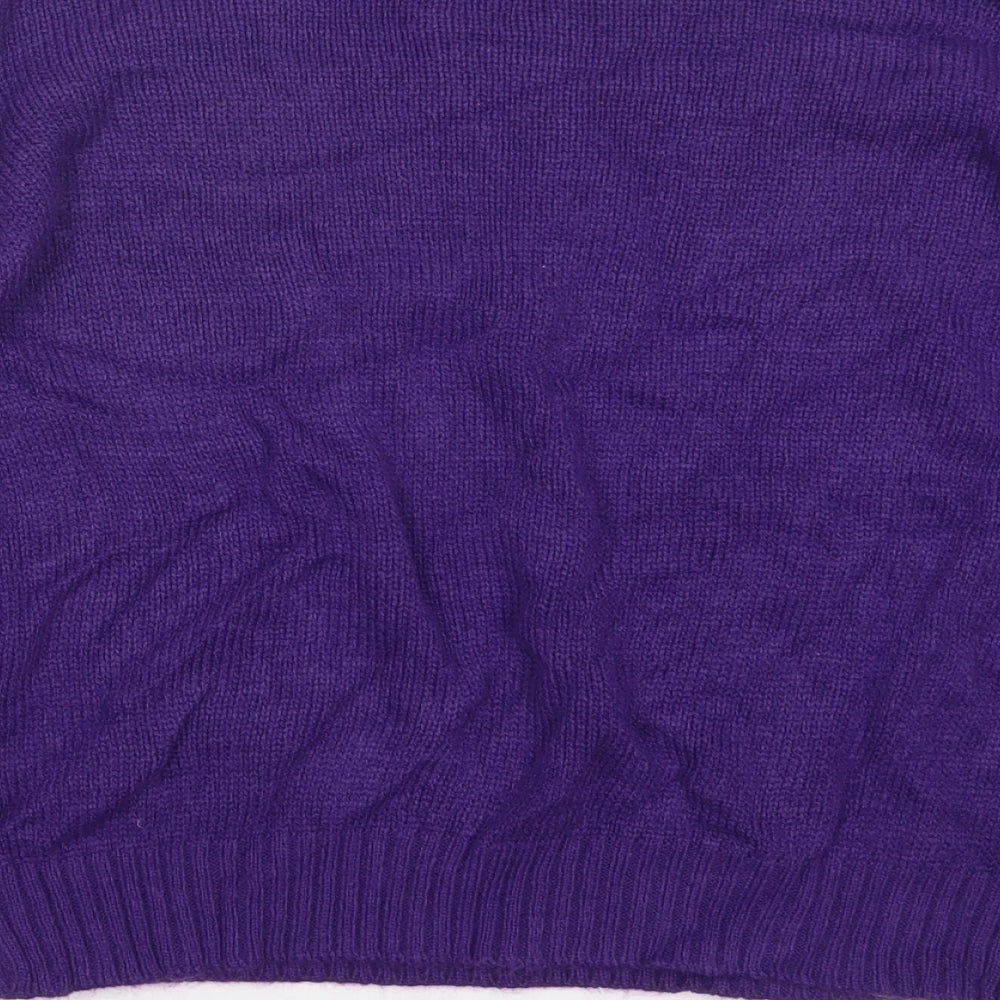 Divided by H&M Womens Purple Knit Pullover Jumper Size XS