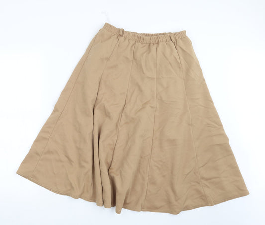 Riddella Womens Beige A-Line Skirt Size 14