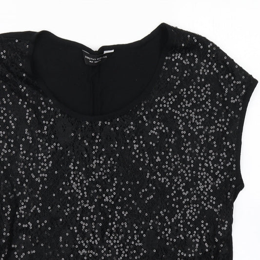Dorothy Perkins Womens Black Basic T-Shirt Size 10