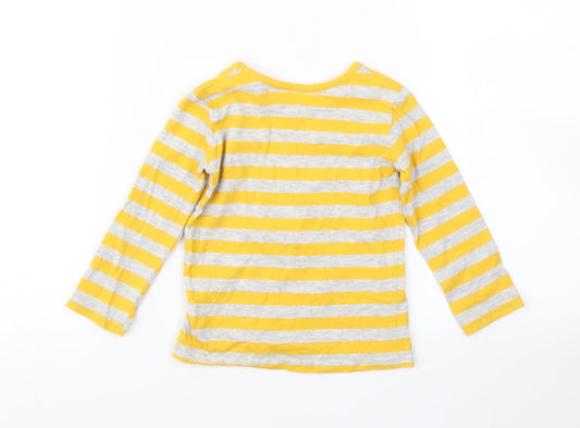 George Boys Yellow Striped Basic T-Shirt Size 12-18 Months