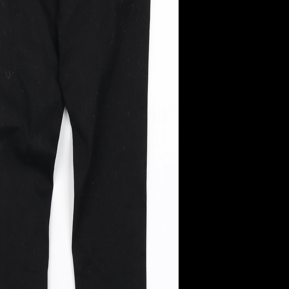 Brand and care label for Denim Co women’s black denim skinny jeans, size UK 12, 25-inch leg
