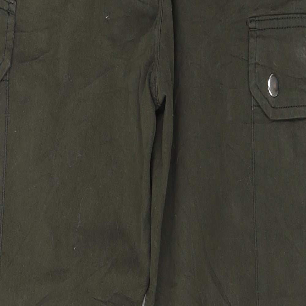 Preworn Womens Green Trousers Size 28 in L26 in - Distressed