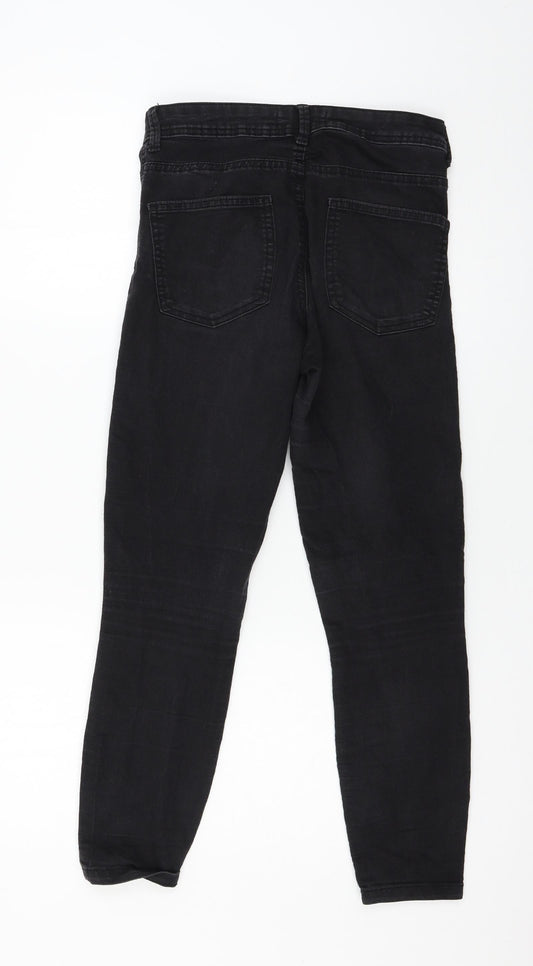 Denim & Co. Womens Black Denim Skinny Jeans Size 10 L24 in