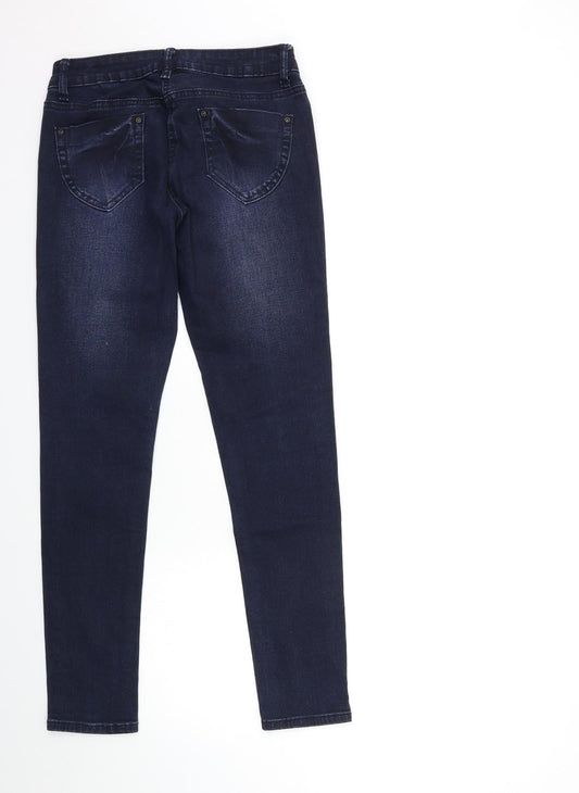 Denim 24/7 Womens Blue Denim Skinny Jeans Size 10 L29 in