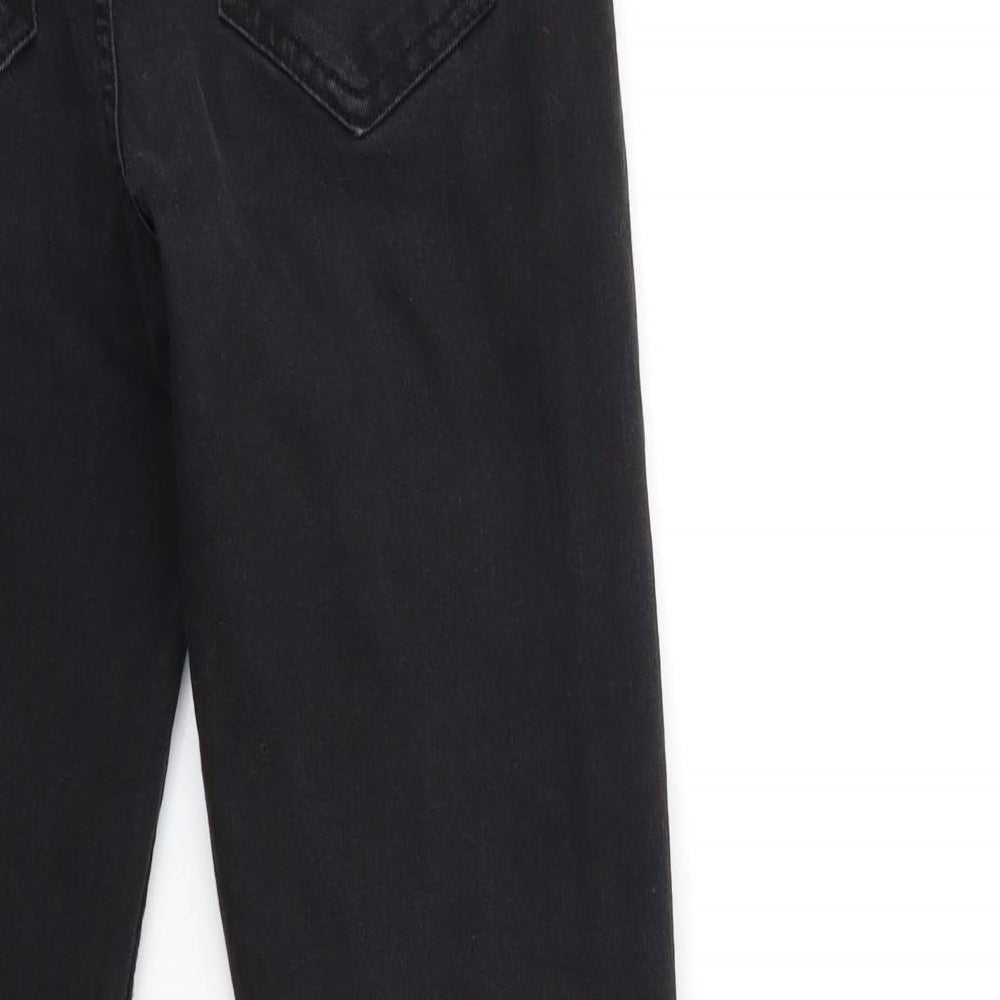 Brand and care label for Denim & Co. women’s black denim skinny jeans, size UK 30, in, 32-inch leg