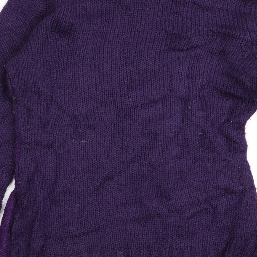 Klass Womens Purple Pullover Jumper Size S