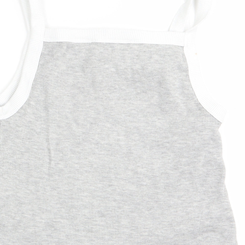 M&S Girls Grey Basic Tank Size 8-9 Years