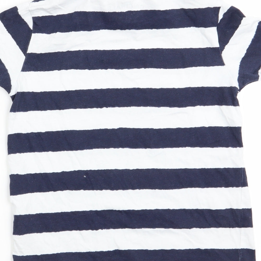 M&S Girls Multicoloured Striped Basic T-Shirt Size 5-6 Years