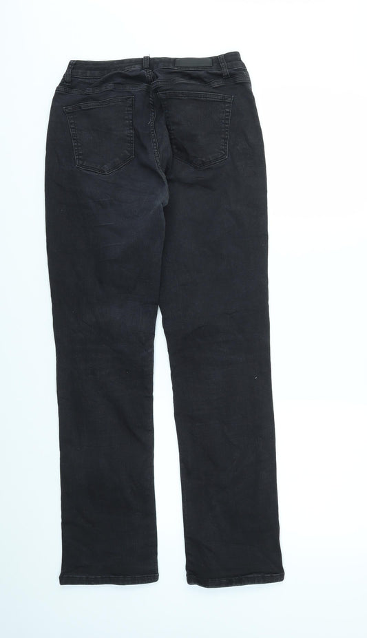 MANOR Womens Black Straight Jeans Size 10 L29 in