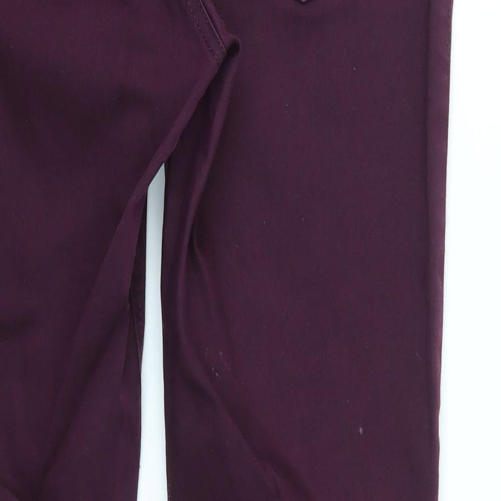 M&S Womens Purple Trousers Size 10 L26 in - stretch waistband