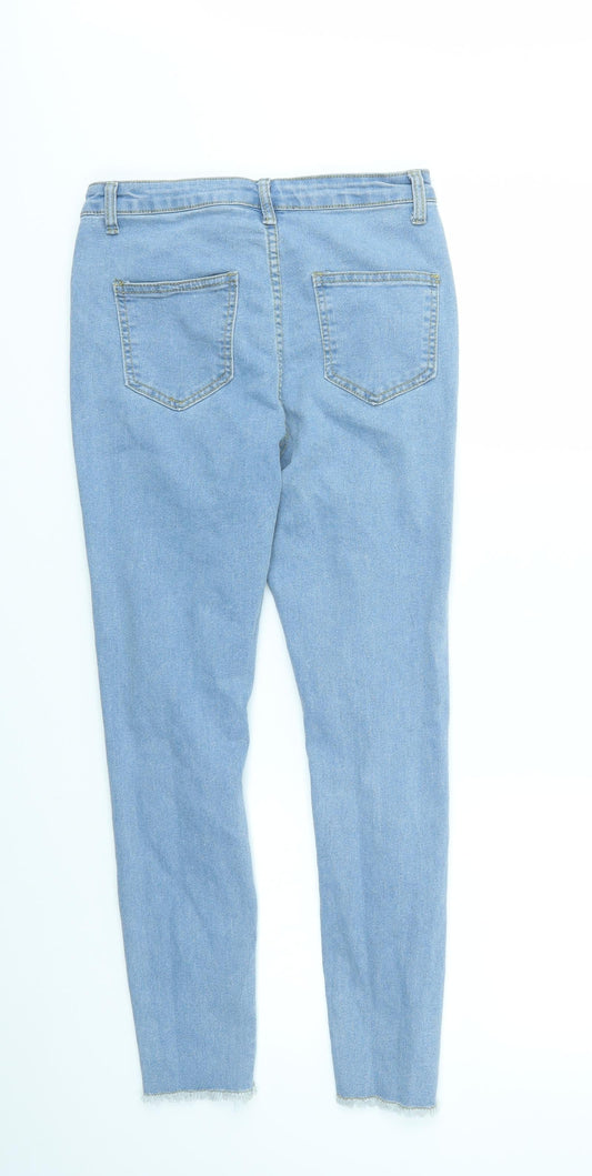 Boohoo Womens Blue Skinny Jeans Size 10 L26 in