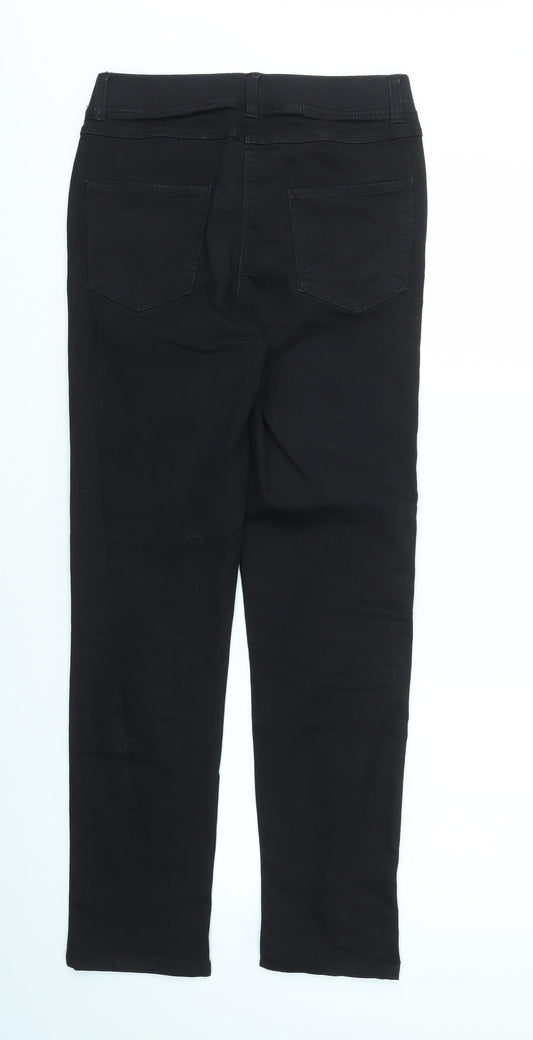 Preworn Womens Black Skinny Jeans Size 10 L30 in - stretch waistband